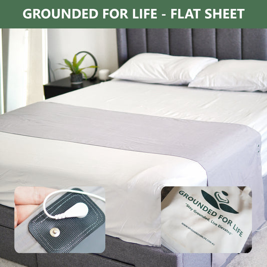 Grounding/Earthing Travel-Style 60x265cm Flat Sheet (Grey)